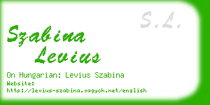 szabina levius business card